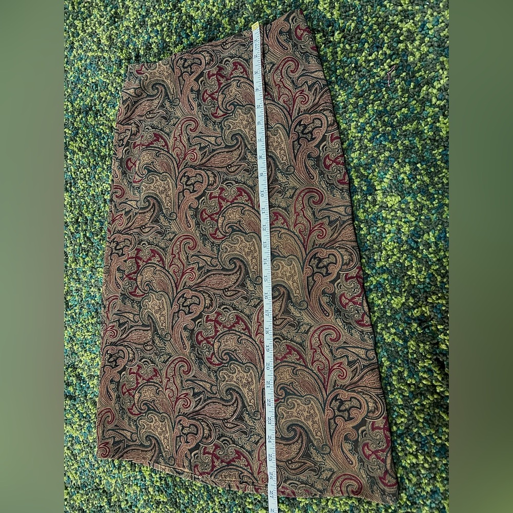 Vintage Talbots Paisley Midi Wrap Skirt - women’s size 2 - Picture 13 of 16